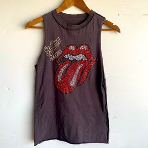 Vintage Amplified Rolling Stones Brown Tank